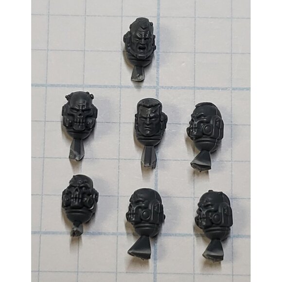 Games Workshop Other - Warhammer 40k Space Marine Bits Primaris Reiver Bare Skull Heads w Sgt x7 Set